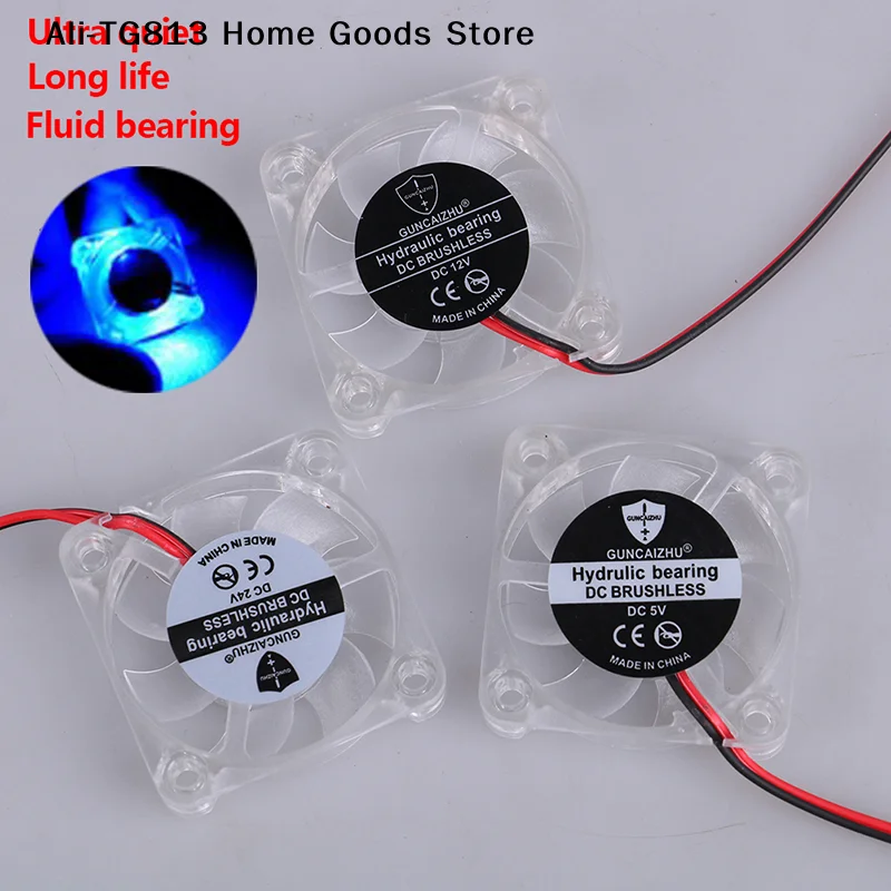 

[TG813]4010 DC 5v 12v 24v Cooling Fan LED Iight Emitting Hydraulic Bearing 2pin