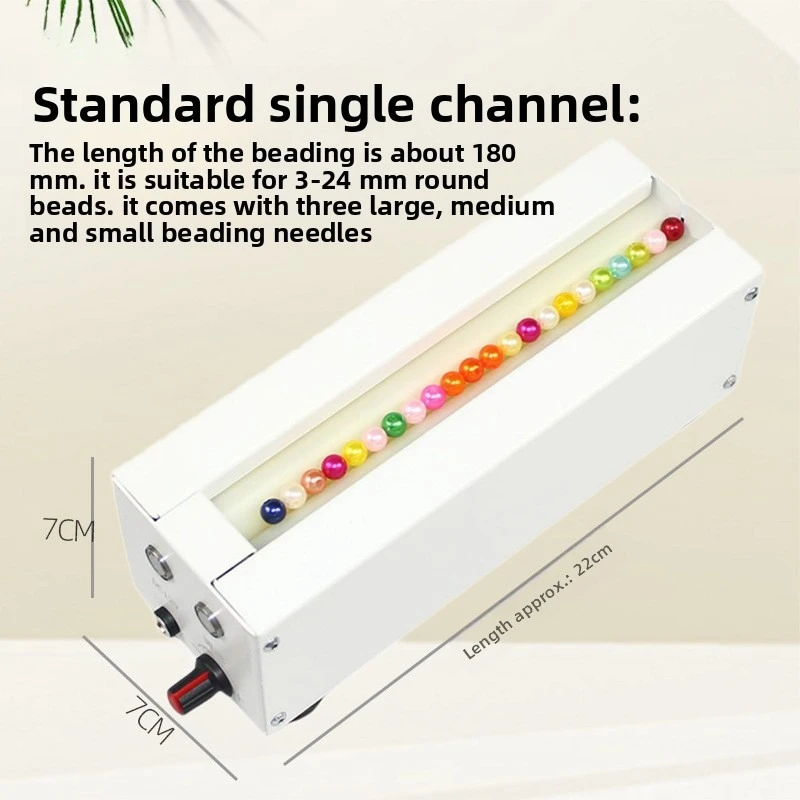Small electric bead threading machine, handmade bead bead with adjustable length, portable craft curtain making tool view 4
