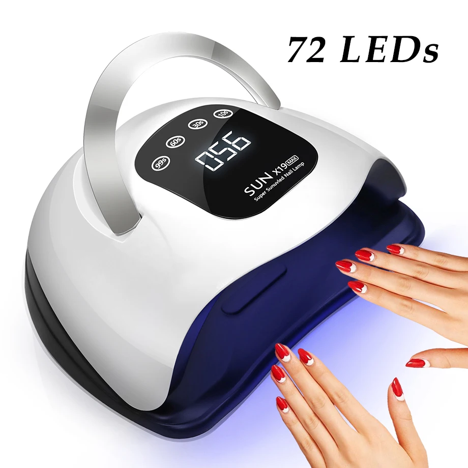 72 LEDs UV Nail Lamp Professional Nail Dryer with Smart Sensor Quick-drying Manicure Lamp for Curing All Gel Nails Polish Salon