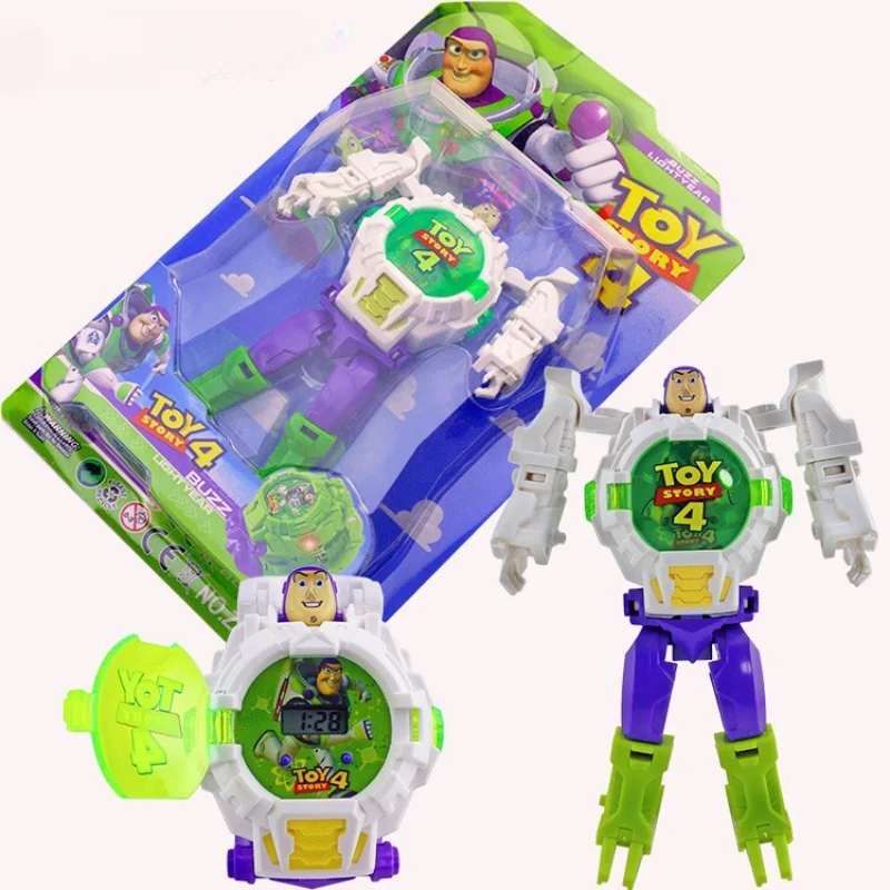 Disney Toy Story Buzz Astral Deformacja Dziecięcy zegarek projekcyjny Anime Cartoon 21 zegarki projekcyjne Kawaii Zabawki edukacyjne