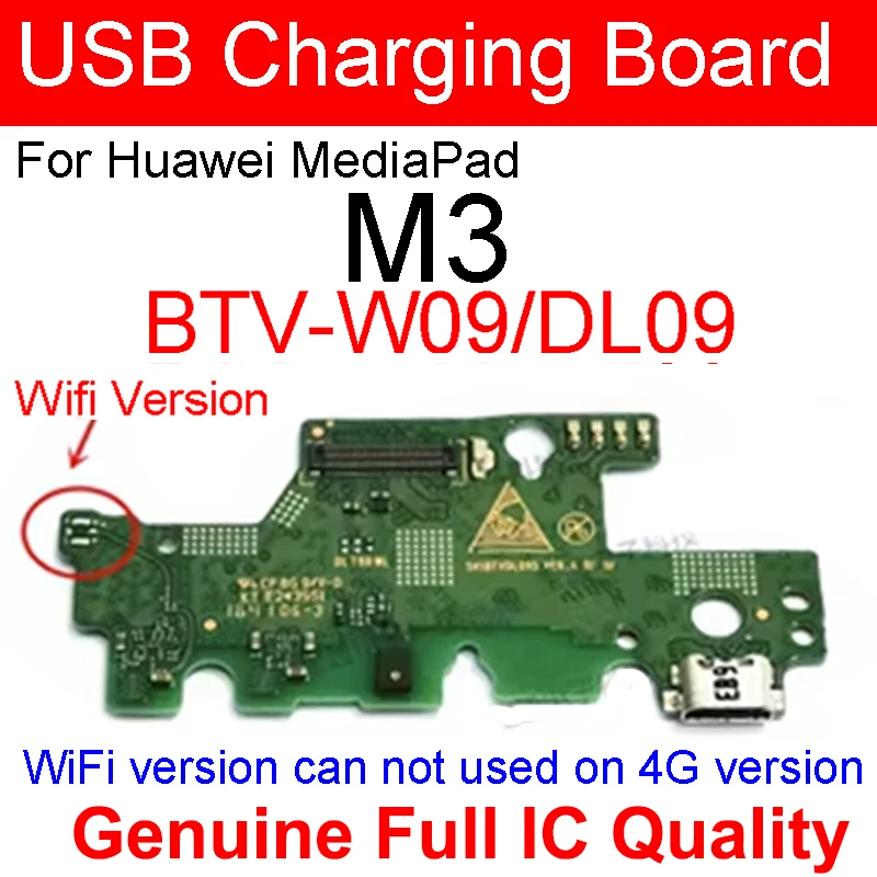 Oryginalna ładowarka USB do ładowania dla Huawei MediaPad M3 BTV-W09 BTV-DL09 8.4in złącze portu ładowarki Flex Cable Parts — zdjęcie 7