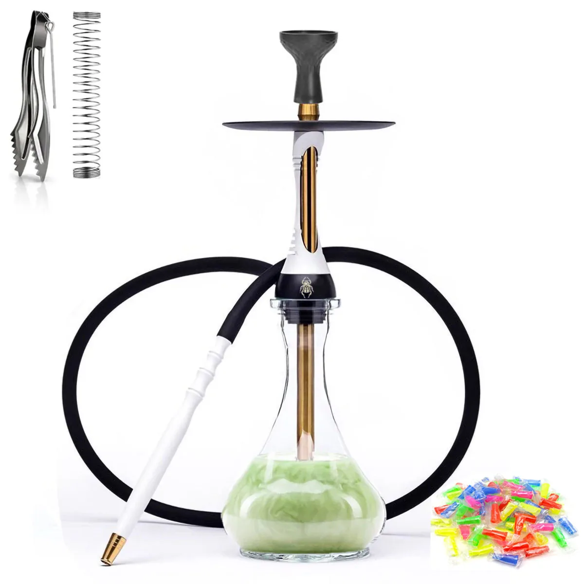 Premium Shisha Hookah Set without Glass Base Multicolor Sheesha Chicha Nargile Water Pipe Smoking Accessories