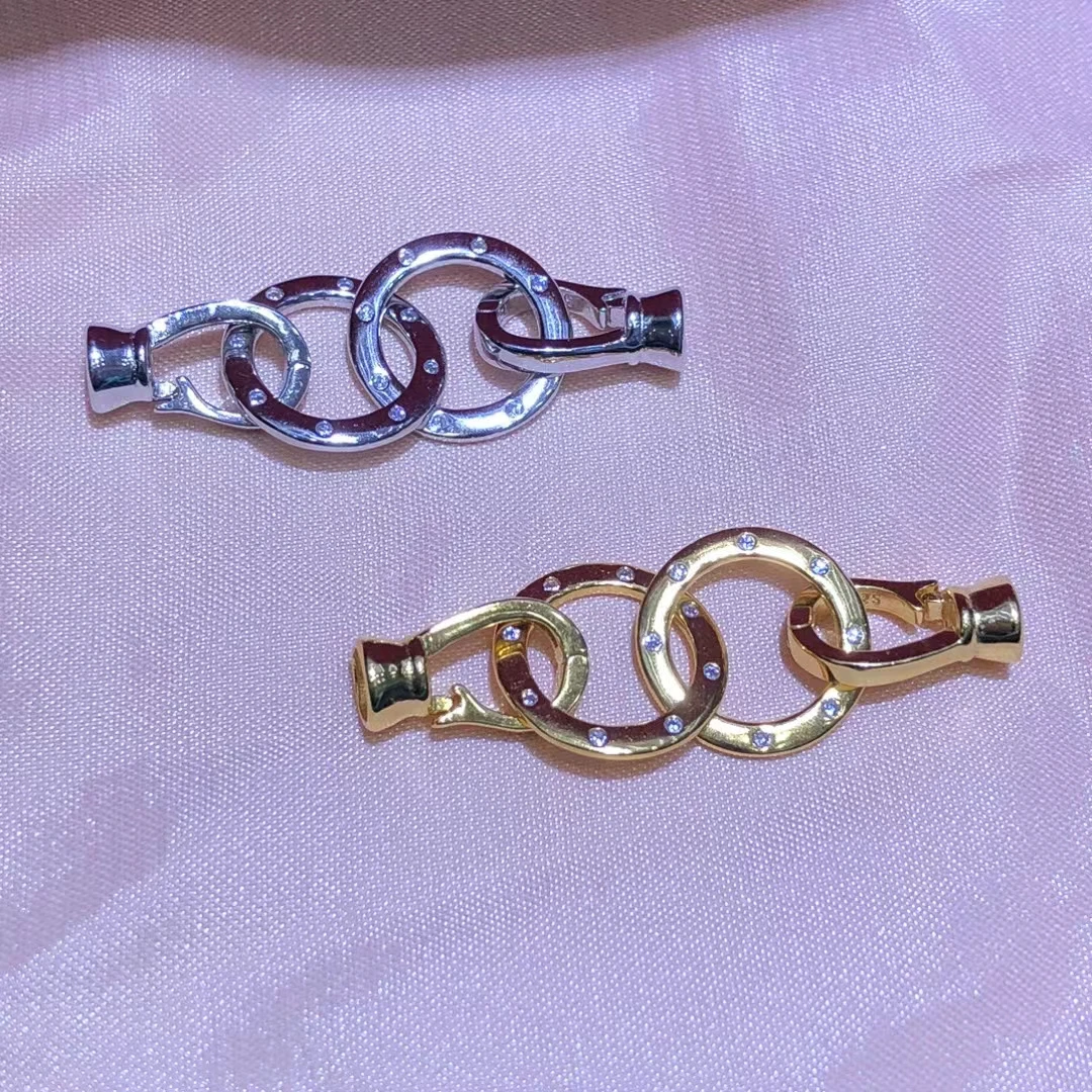 

5 шт./партия, застежки для браслетов и ожерелий, из серебра 925 пробы