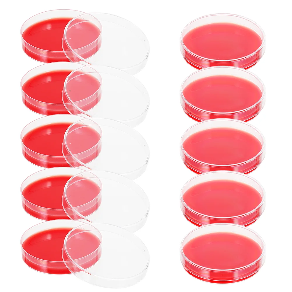 10 Pcs Blood Agar Plate Nutrient Plates Science Experiment Kit Hydroponics Vegan