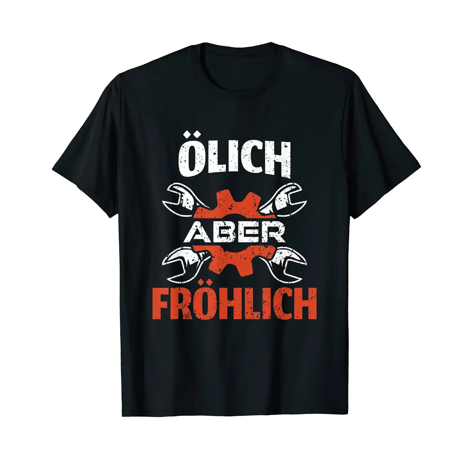 Garage mechanic tuning car oily but cheerful T shirt vintage Washed Slightly Unisex Versatile streetwear Comfortable homme