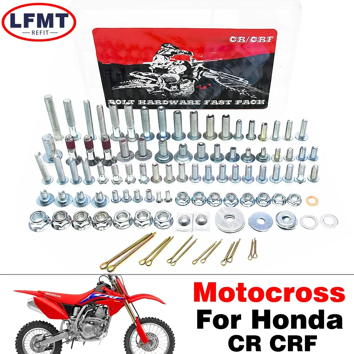 Motorcycle screw Hardware Bolt Full Plastics Fastener Kit For HONDA CR CRF 125 150 250 R X RX CRF250R 450R 250RX 450RX Dirt Bike