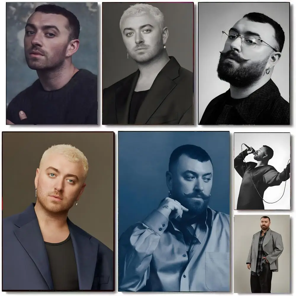 Famous Singer S-Sam Smith Poster High Quality Bedroom Living Room Aesthetic Wall Decoration Painting Stickers Gift