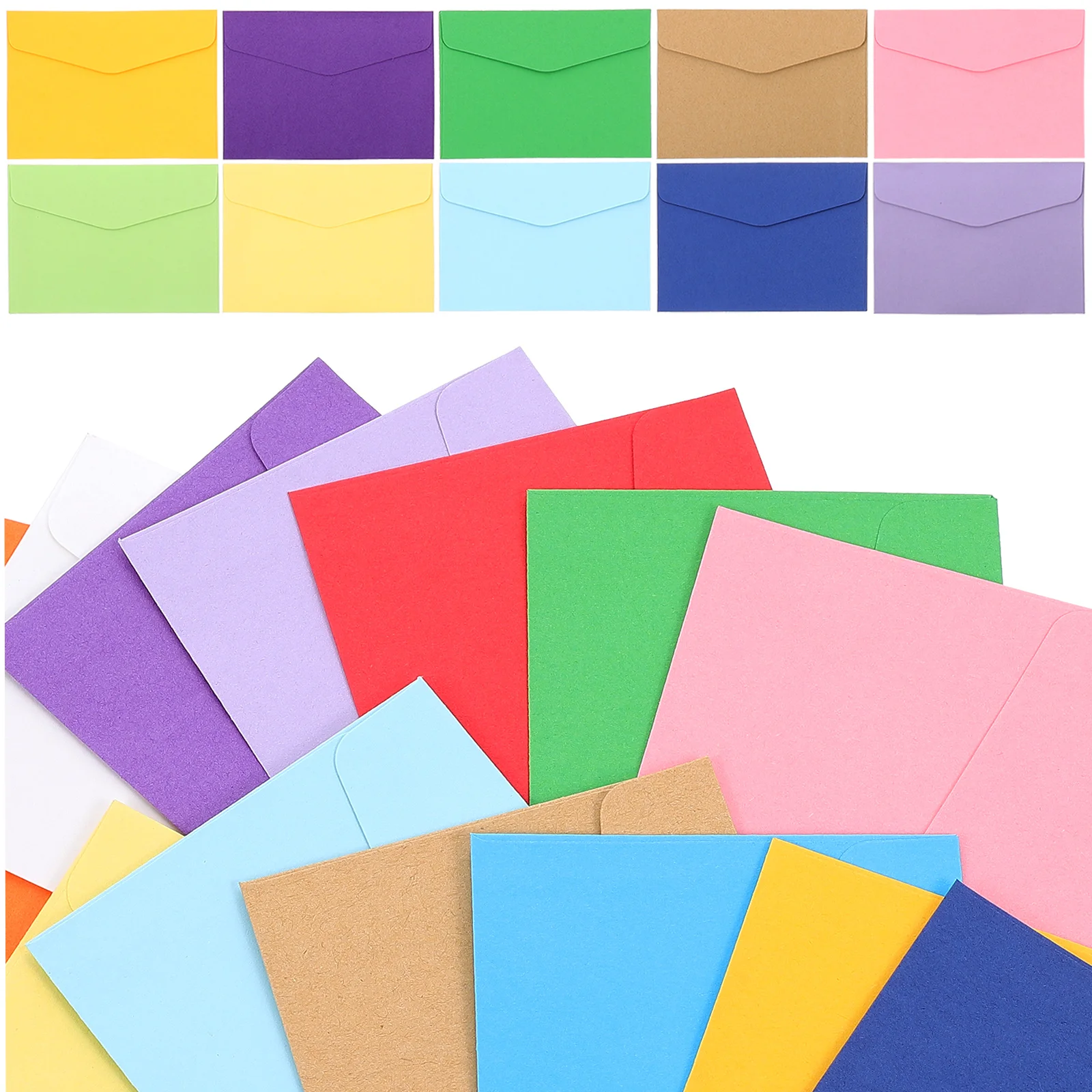50Pcs Western Envelopes Small Pockets Kraft Paper Vintage Retro Invitations Graduation Cards Business Envelopes