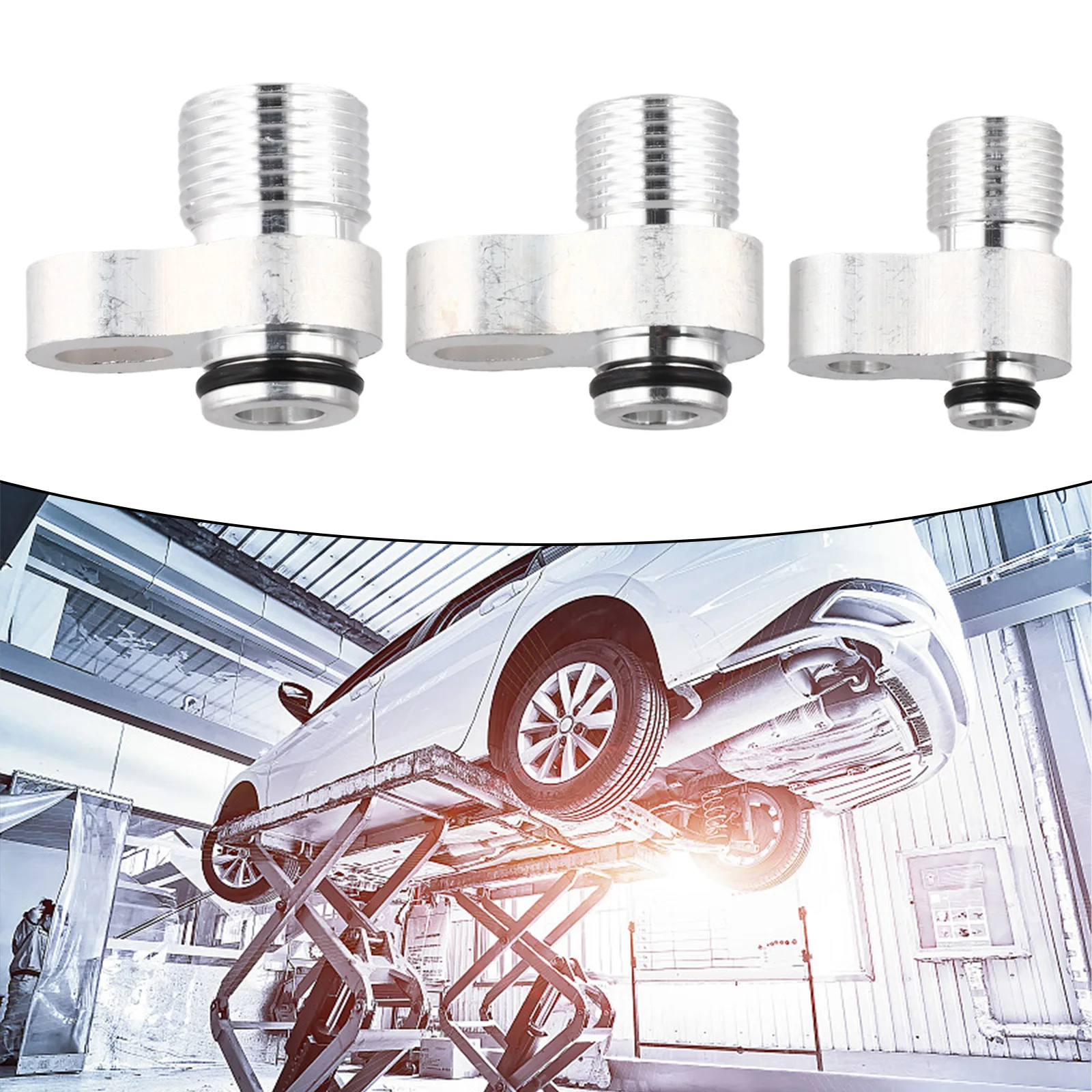 1x Car A/C Lines Condenser Radiator Fitting Adapter Hose AC Compressor Drier Aluminum Electrical Equipment