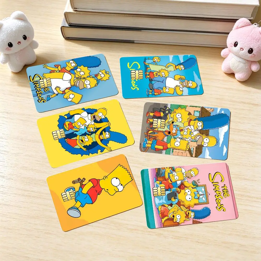 Cartoon-N The S-Simpsons  Credit Card HD Stickers Small Chip Waterproof Sticker Game Card Decal Gift