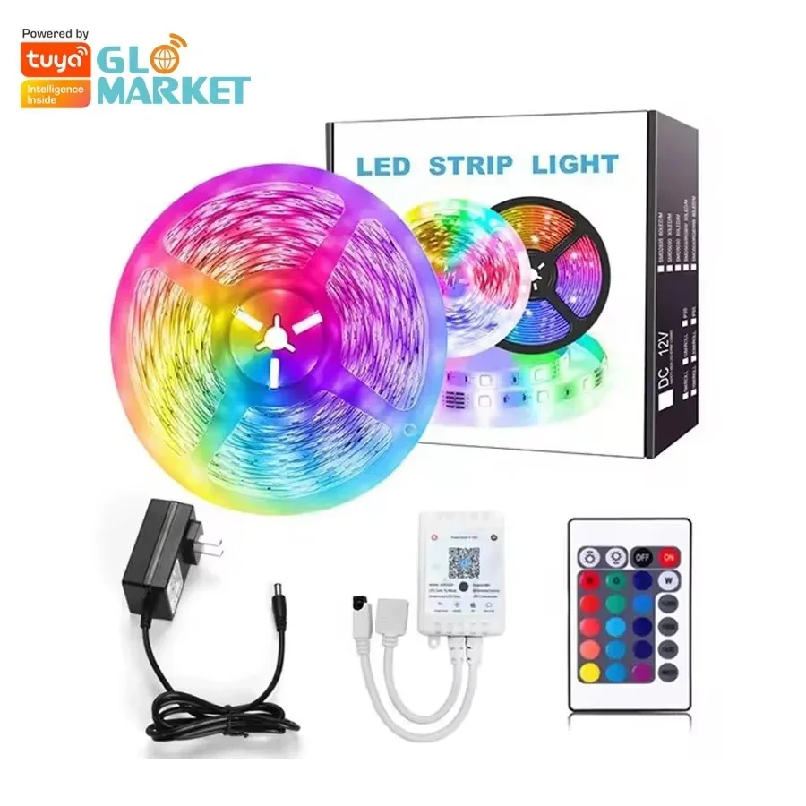 Smartier Smart Christmas String Lights 24 Key Infrared Rgb Remote Control Musical Rhythm Tuya Smart Led String Light