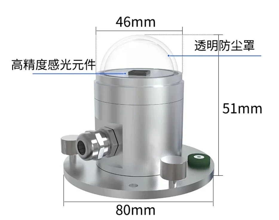 RS485 Industry Measuring Instruments Photovoltaic Pyranometer Silicon Solar Radiation Meter