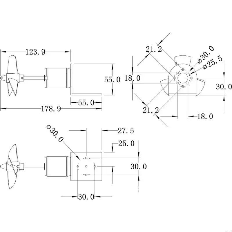 Permanent Aluminum Mixture Subaquatic Motor for Device Boats Highlighting Oxidation Dealt Case and Strengthened Existence A2UB