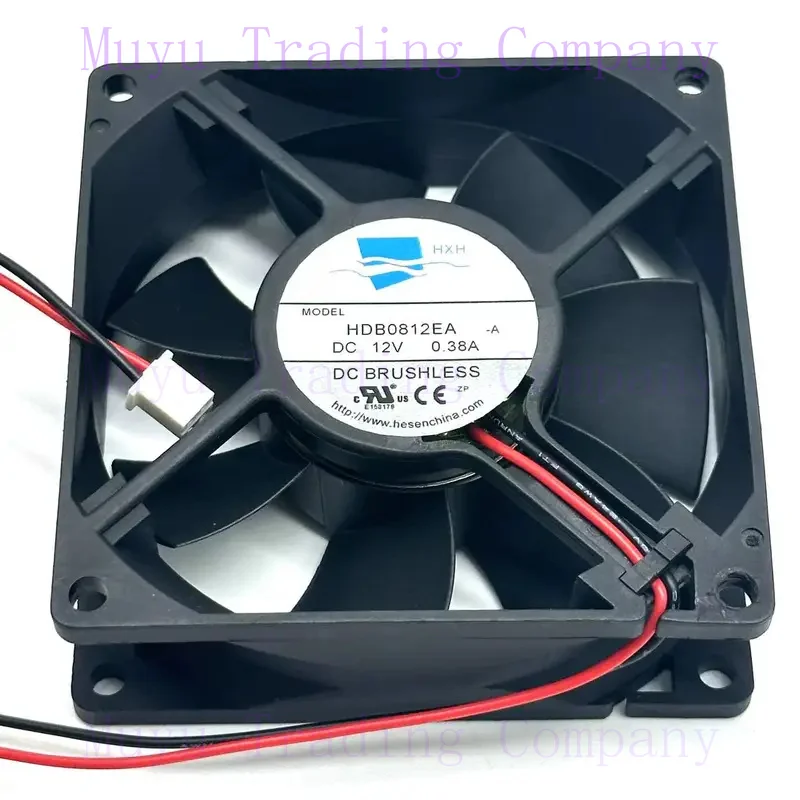 FOR HXH HDB0812EA IP68 DC 12V 0.38A 80x80x25mm 2-Wire Server Cooling Fan