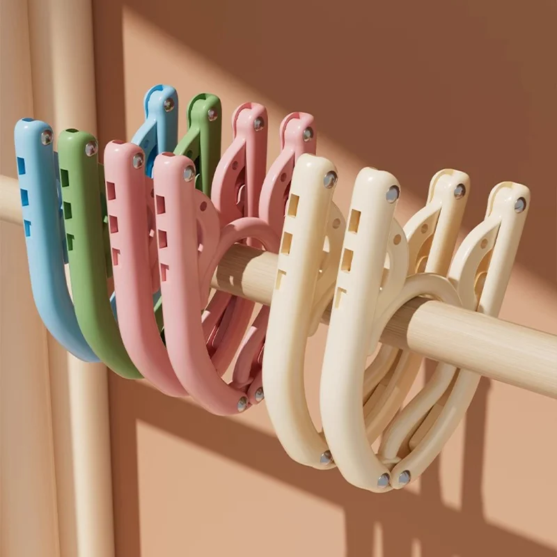 

5/10/15pcs Travel Folding Clothes Hanger Portable Clothes Hanger Rack Non-slip Clothing Rack Dryer Home Business Trip Essentials