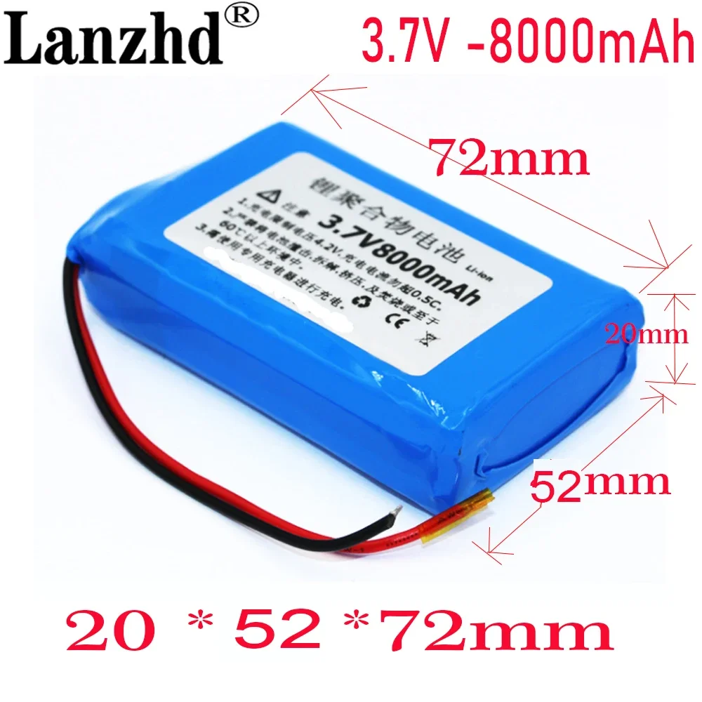 

1-8PCS Li 3.7V Lithium Battery Pack 8000mAh For Fishing LED Light Bluetooth Speaker 4.2V Emergency DIY batteries with PCB