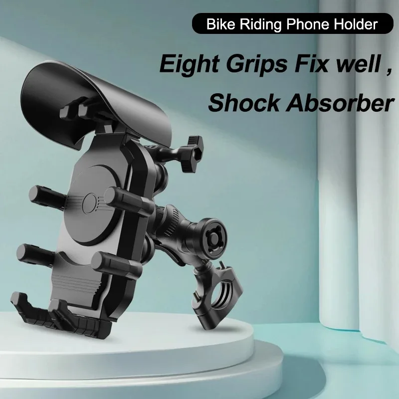 Fast Charger Stand 15W Wireless Charging Shockproof Smartphone Handlebar Mount Anti-Theft Bike Cellphone Support Waterproof