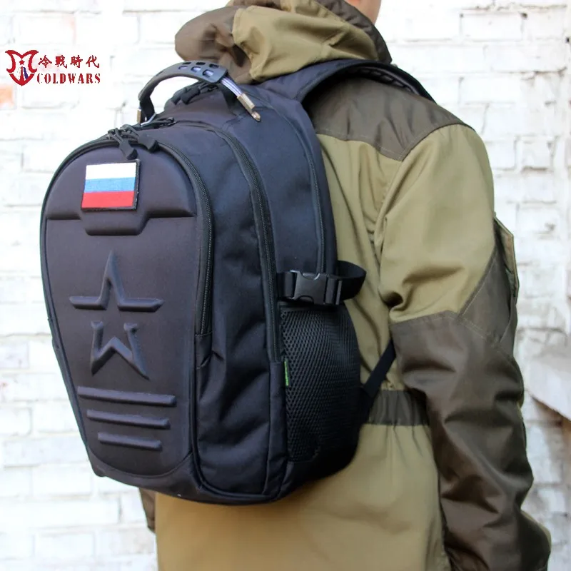 

Russian Tactical Backpack Mammoth B Outdoor Soft Shell Backpack Russian Star Emblem 900D Waterproof Nylon