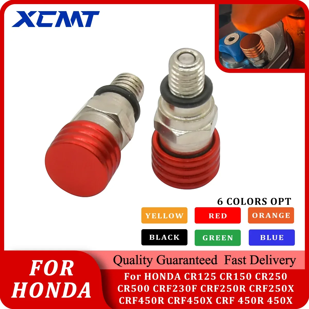 

M5x0.8 Fork Air Bleeder Valves For Honda CRF150R CRF250R CRF250X CRF450R CRF450X CR80 CR85 CR125 CR250 CR500 For Kawasaki Yamaha