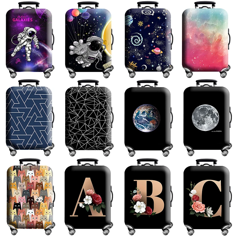 Luggage Cover Stretch Fabric Suitcase Protector Baggage Dust Case Cover Suitable for18-32 Inch Suitcase Case Travel Organizer