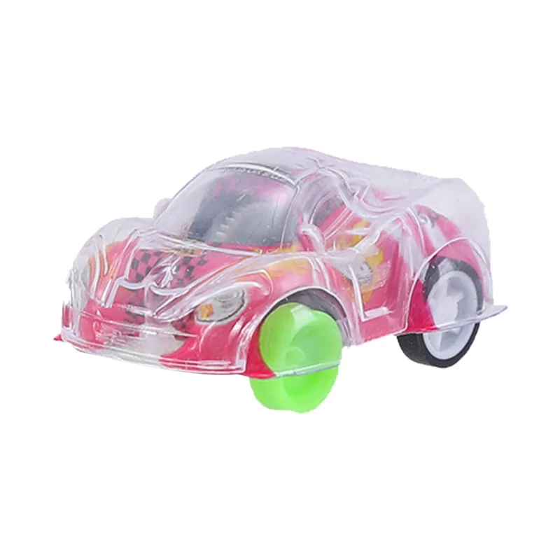 CamSolomon-Voiture à nervures colorées pour enfants, modèle de voiture transparent, jouets pour enfants aléatoires, cadeau, document aléatoire, 1 pièce