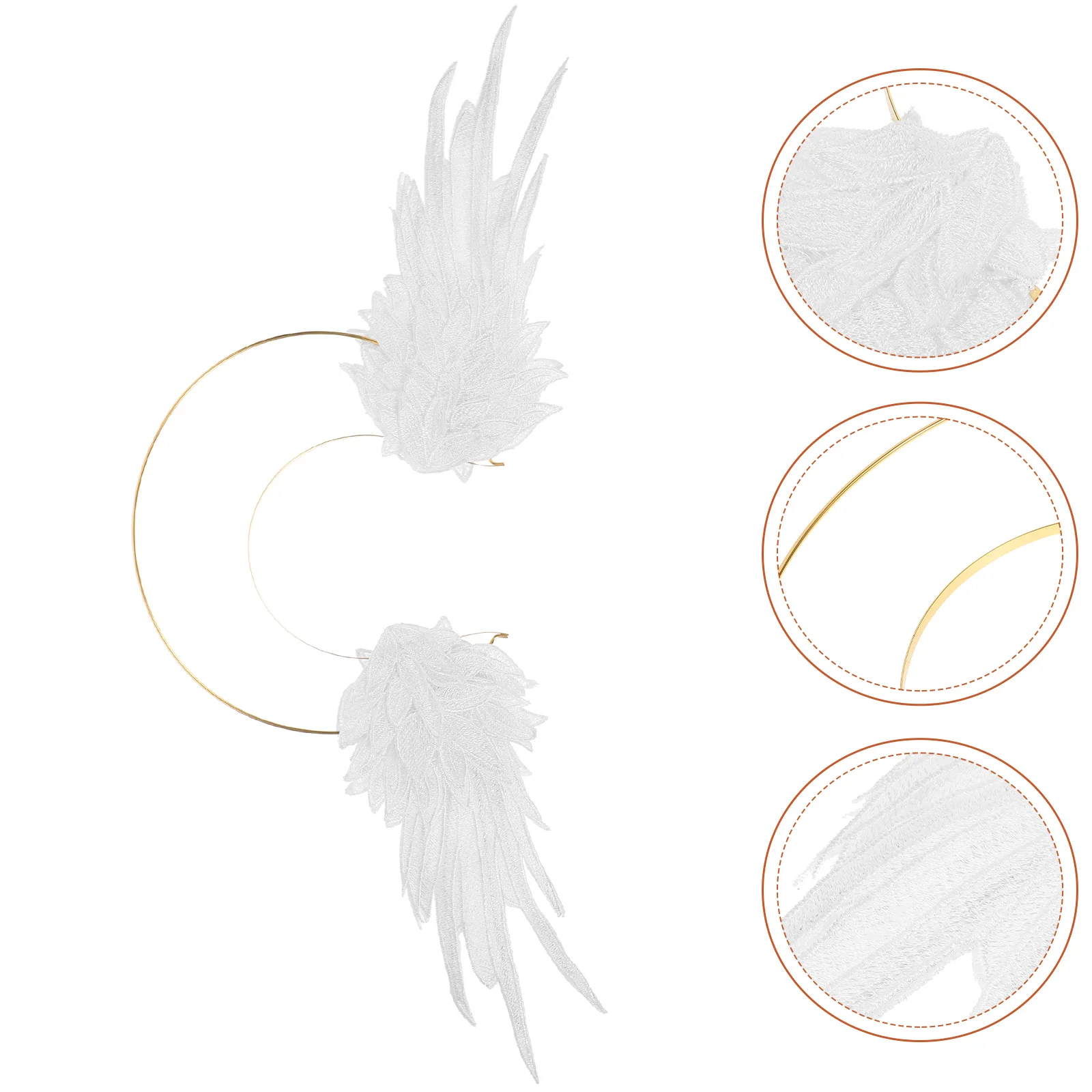 

Virgin Headb White Retro Crown Headdress Angel Demon Wings Hair Accessories Gothic Lolita Halloween Cosplay Party