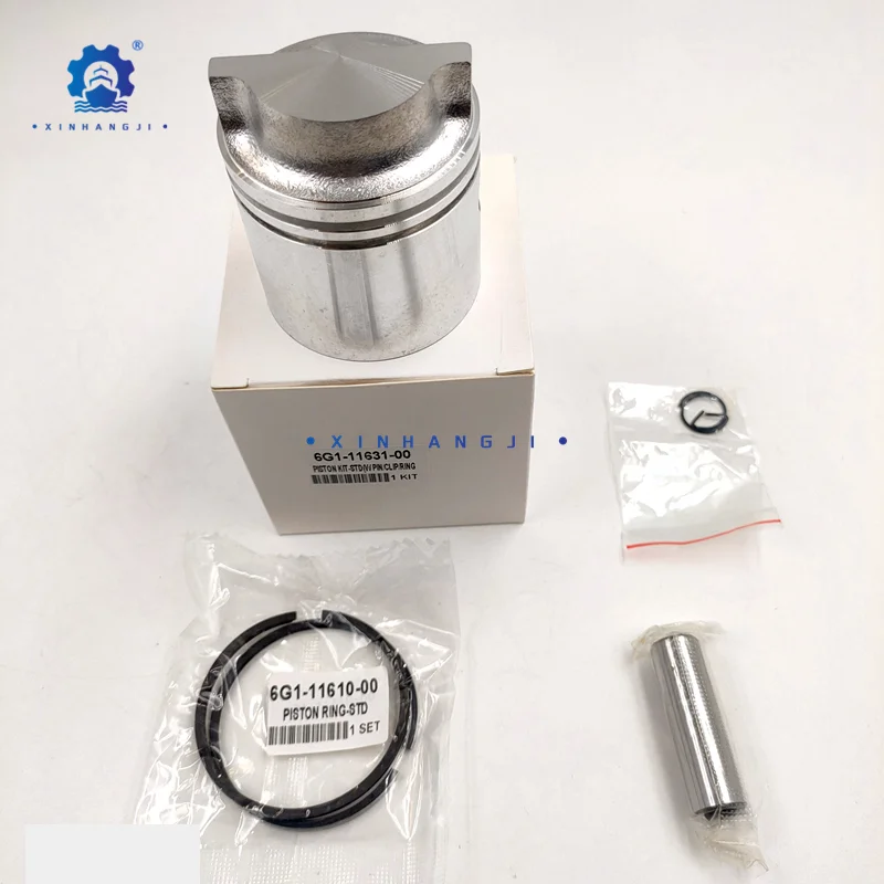 6G1-11631-00 For Yamaha Outboard 2-Stroke 6HP 8HP Piston Set (Std) Diameter 50mm with Ring 6G1-11631-00-98
