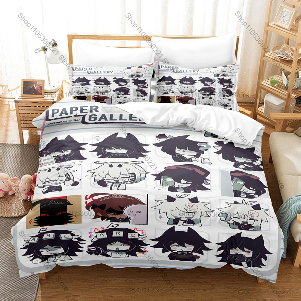 Fundamental Paper Education Theme Bed Set 3 Piece Quilt Cover Set for Fans Comfortable Bedclothes Home Textile All Sizes