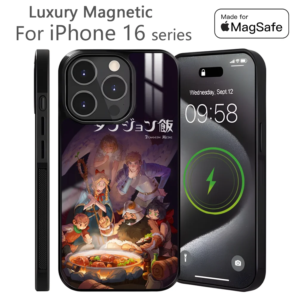 Anime D-Delicious in Dungeon Phone Case For iPhone 16 15 14 13 12 11 Pro Max Plus Mini Magnetic Magsafe Wireless Charging Cover