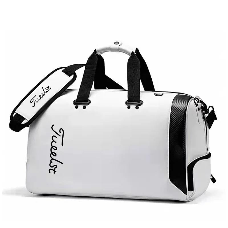 

Men Handbag Golf Bag PU Waterproof Clothing Bag Large Capacity Independent Shoe Area Sports Bags Boston Bag 45*25*27