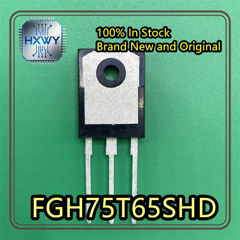 (3/10 pcs) FGH75T65SHD   TO-247 package   IC chip   Brand new original   Stock running low   Fast dispatch
