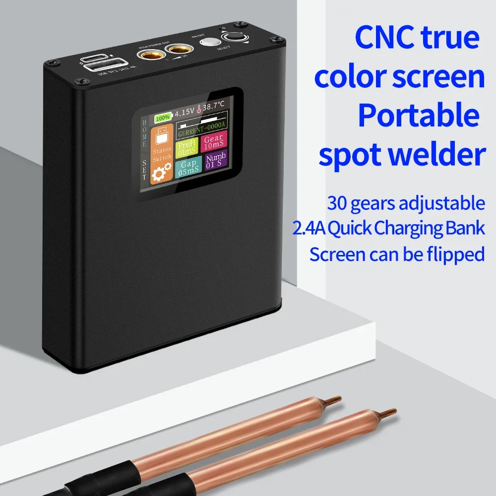 Digital Display Spot Welder 0.1-0.25MM Nickel Welding Handheld Protable Machine 30 Gear 18650 Lithium Battery Spot Welding Kit
