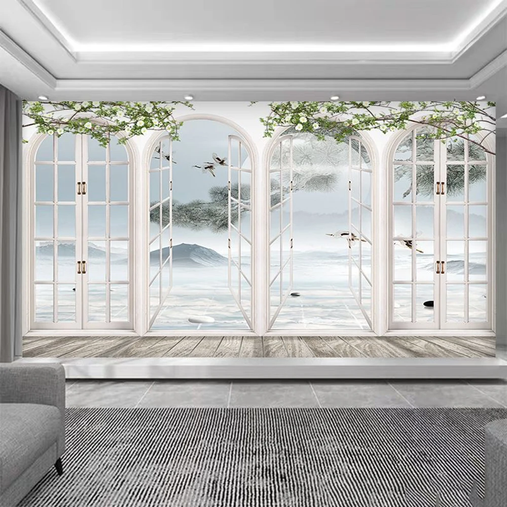 Large Size 3D Visual Extended Space Tapestry, Ins Popular Live Streaming Background Wall Cloth, Aesthetic Wall Hanging Mural for