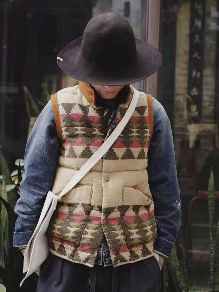 

VISVIM 15AW ИЗОЛЯТОРЫЙ ЖИЛЕТ Окрашенный от грязи мытый старый ковровый пуховый жилет