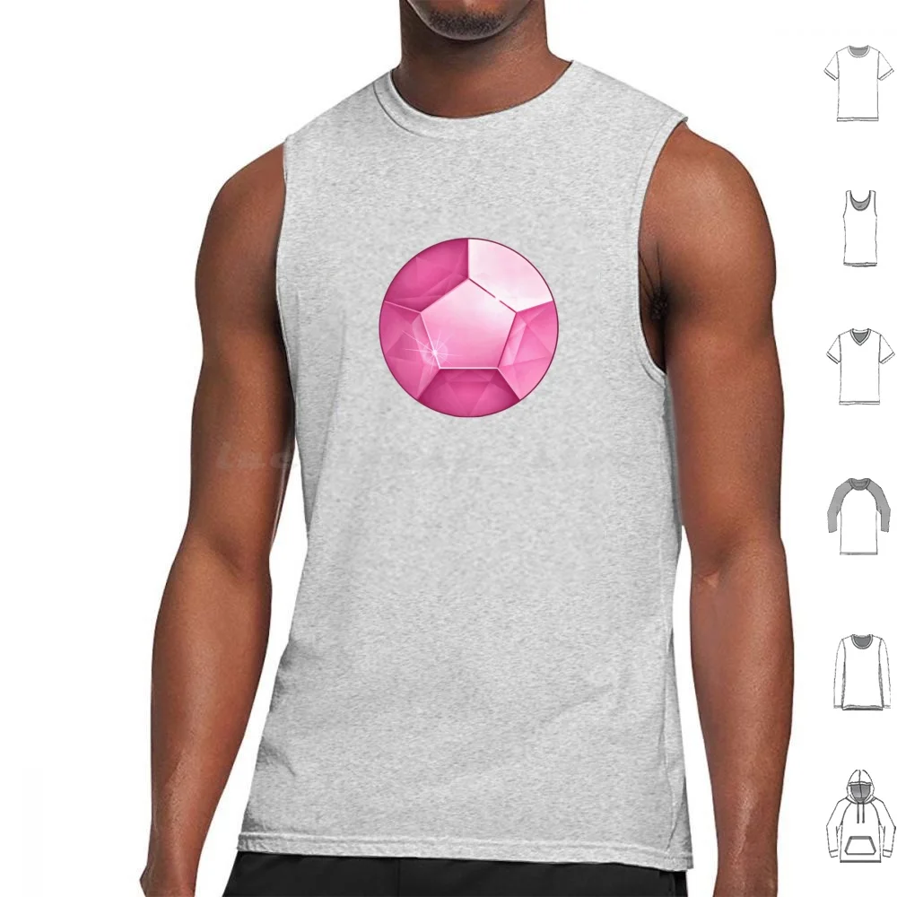 

Rose Quartz Gem Tank Tops Vest Sleeveless Rose Quartz Crystal Gem Su