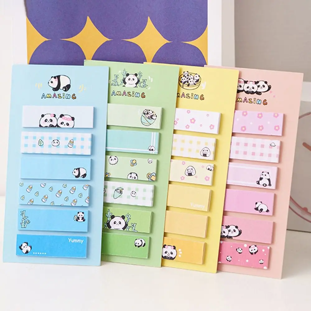 

Index Tab Kawaii Panda Sticky Notes Creative Cartoon Memo Pad Girl Heart Multifunction Note Pads Office Supplies