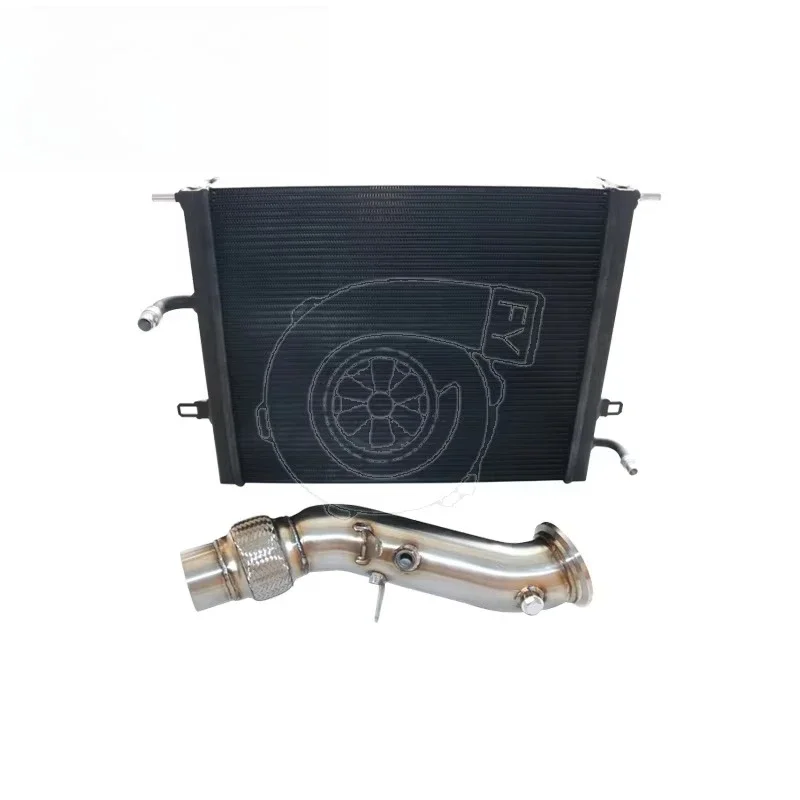 

For BMW B48 F32 F33 F36 420i 430i 430ix 2.0T 2016 + Radiator + Downspout