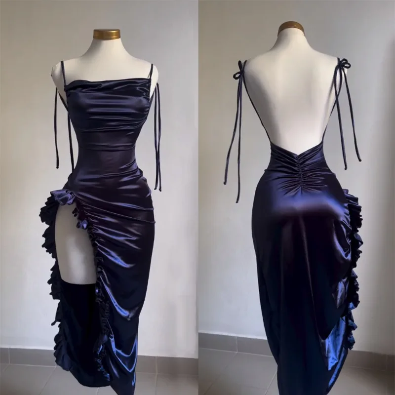 

European and American popular new cross-border dress with summer high-end feel Y2K sexy backless suspender and spicy girl dress