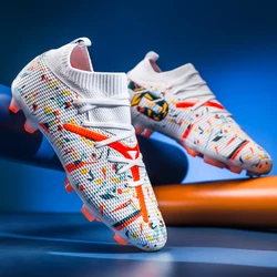 Men Football Boots Professional Indoor Futsal Grass Training Non Slip Soccer Cleats Ultralight Training Studded Football Shoes