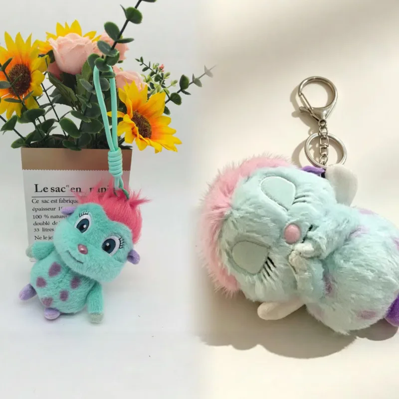Cute Bibble Character Keychain Fluffy Puffball Doll Bag Charm Collectible Gift for Fans Collection