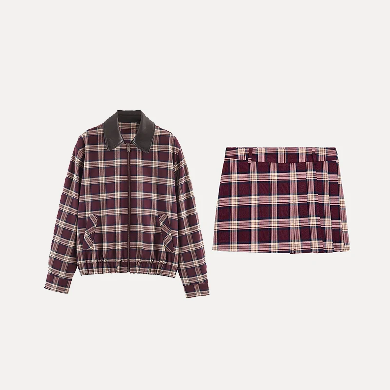 طقم فايون نسائي لشتاء 2025 مع معطف بياقة واقفة وسراويل واسعة بطيات نمط تشي طويل Sve مقاس للبالغين مصنوع في الصين #5