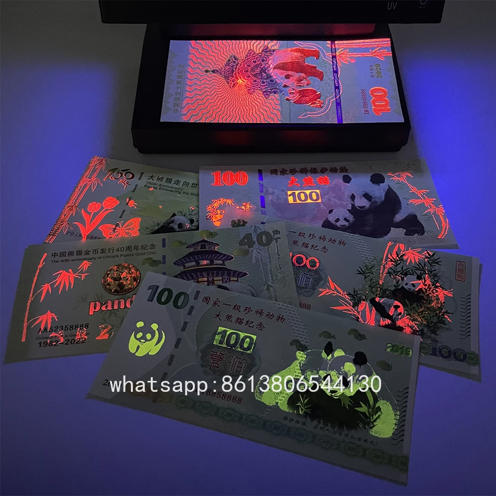 

Набор банкнот с гигантской пандой в Китае, 6 шт., с флуоресцентным эффектом и УФ-защитой от подделок, коллекционный подарок