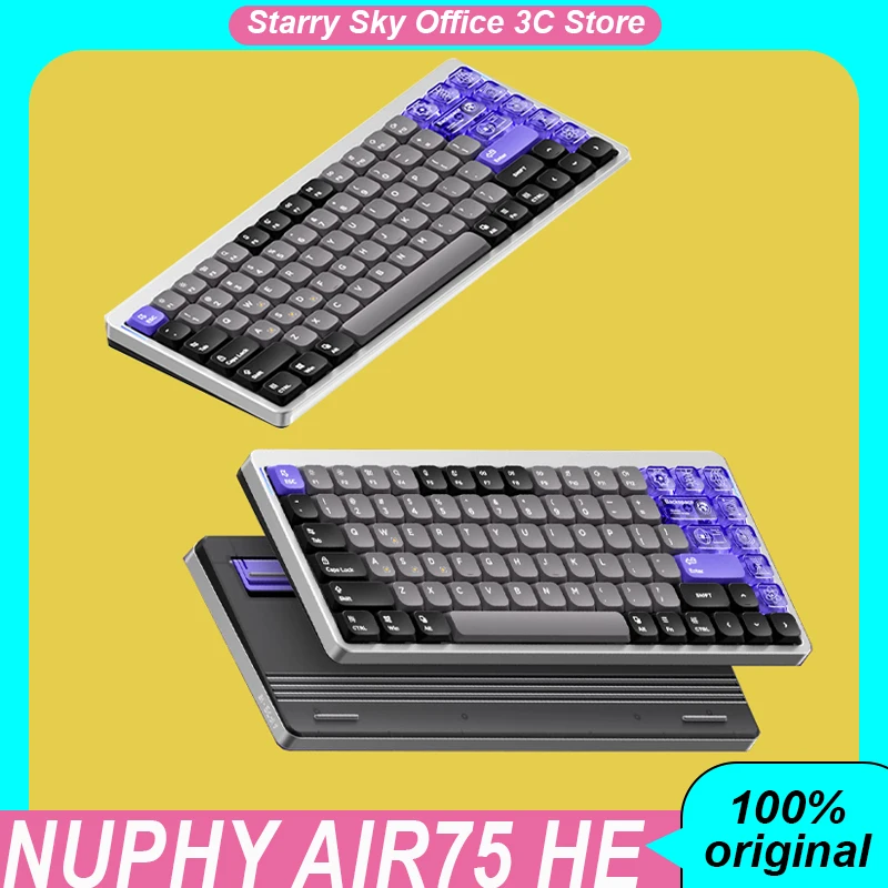 NuPhy Air75 HE Magnetic Axis Keyboard RT Low Latency Quick Trigger Aluminum Alloy Positioning Plate 84key Custom Gaming Keyboard