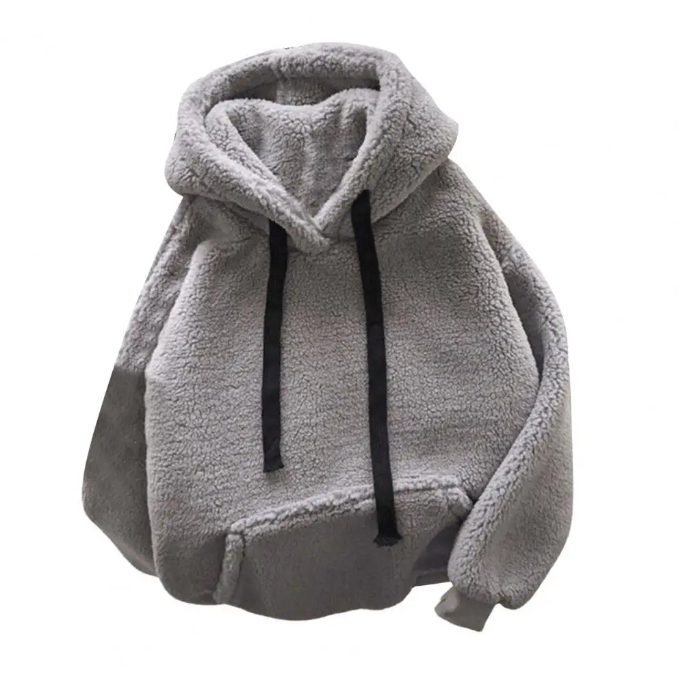 Plush Lambswool Sweatshirts Hoodies Men Women Autumn Winter Loose Fluffy Velvet Cashmere Women Hoody Sweatshirt Casual Pullover