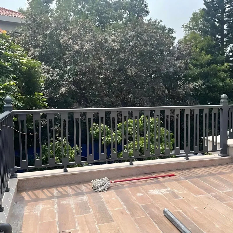 التخصيص درابزين معدني الدرابزين شرفة في الهواء الطلق المجلفن الصلب/سبائك الألومنيوم على السطح شرفة الفن تعريشة الزخرفية