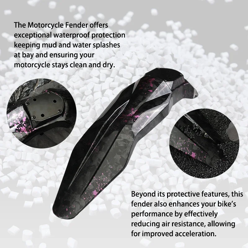 

LESQUE Pit Dirt Bike Front Splash Fender Guard For Talaria Sting Light Bee X S Electric Motocross Bike Carbon Fiber Parts