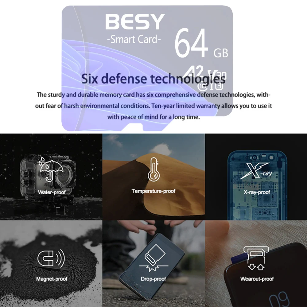 Mini SD Card 64GB U3 A1 Class10 for Cell Phones Drones Surveillance Equipment TF Card 128GB U3 Memory Card 32GB U3