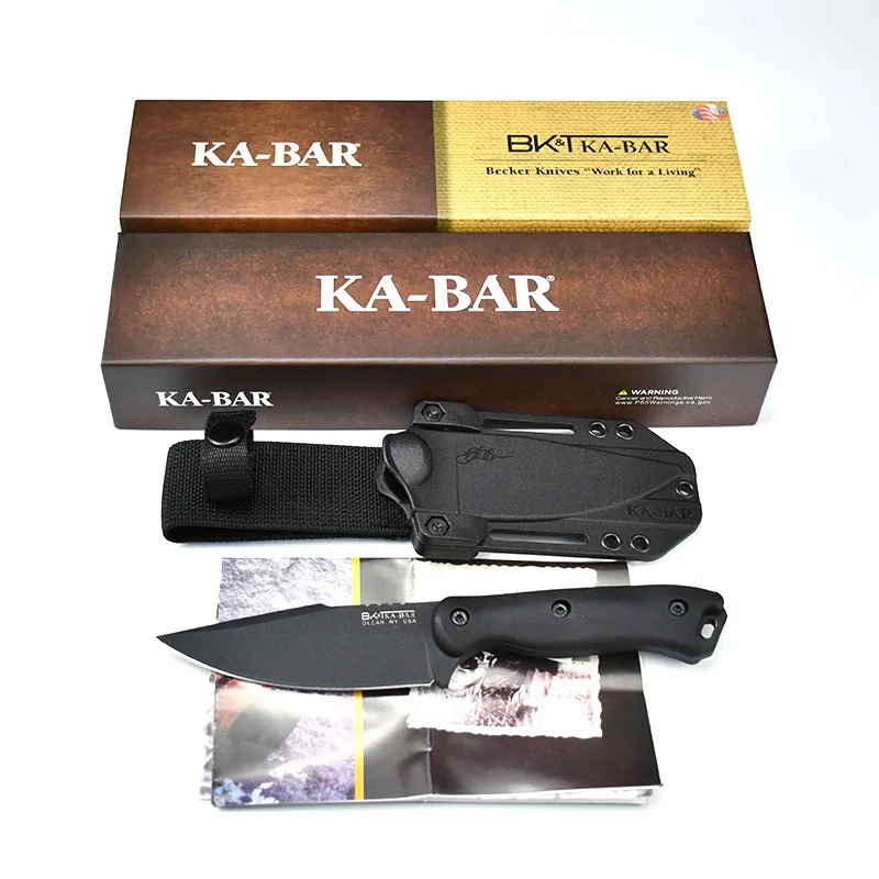 KA-BAR18- Outdoor wilderness survival Hunting knife Emergency rescue tool Sharp fruit knife for fishing mountaineering diving