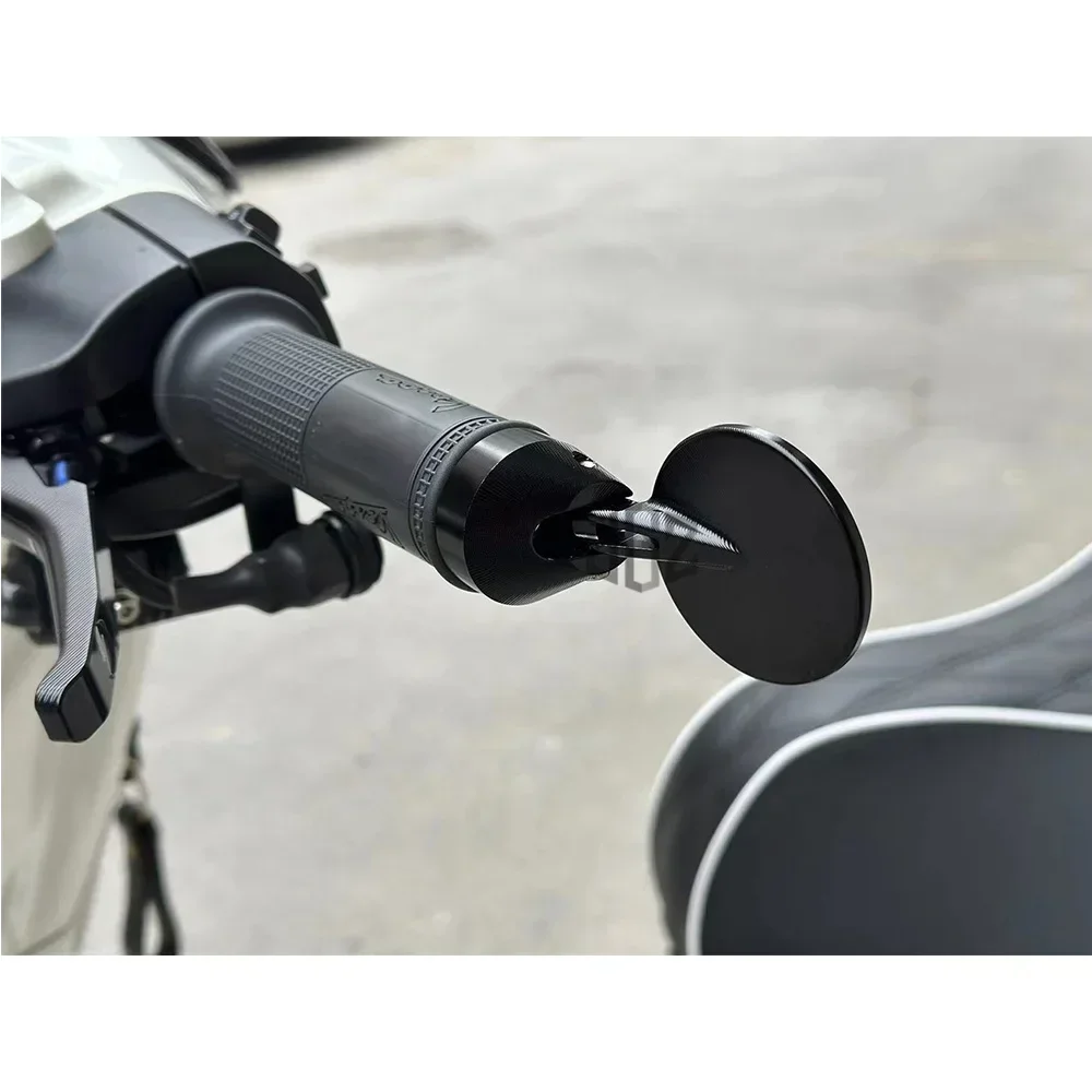 Motorcycle Rearview Round Handlebar Bar End Rear View Side Mirrors For VESPA Sprint50/150  Prima50/150 GTS150 /250/300 2013-2024