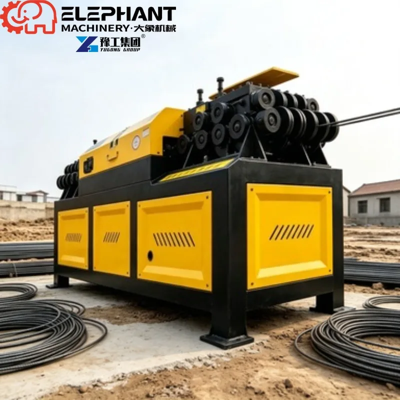 Rebar Straightening And Cutting Machine, One-Key Intelligent Operation Rebar Machine Easy Use For Small Building Teams
